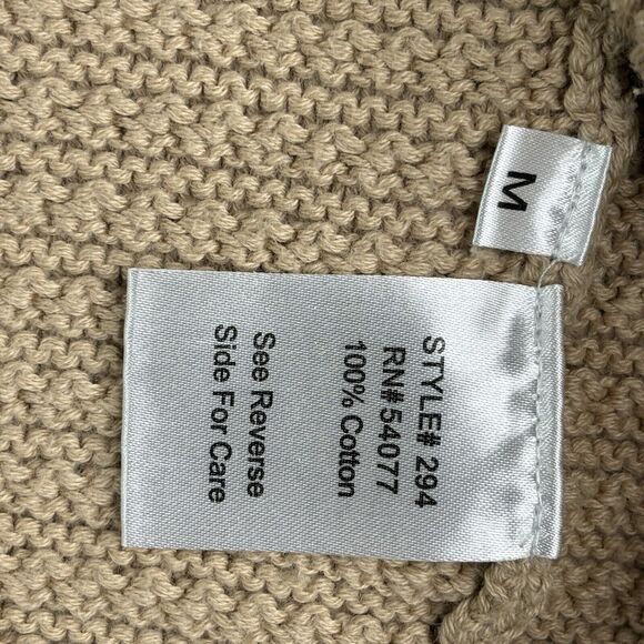 Cabi Womens size M Open Short Sleeve Knit Shrug Cardigan Tan 3D Cropped Beige - Picture 2 of 7